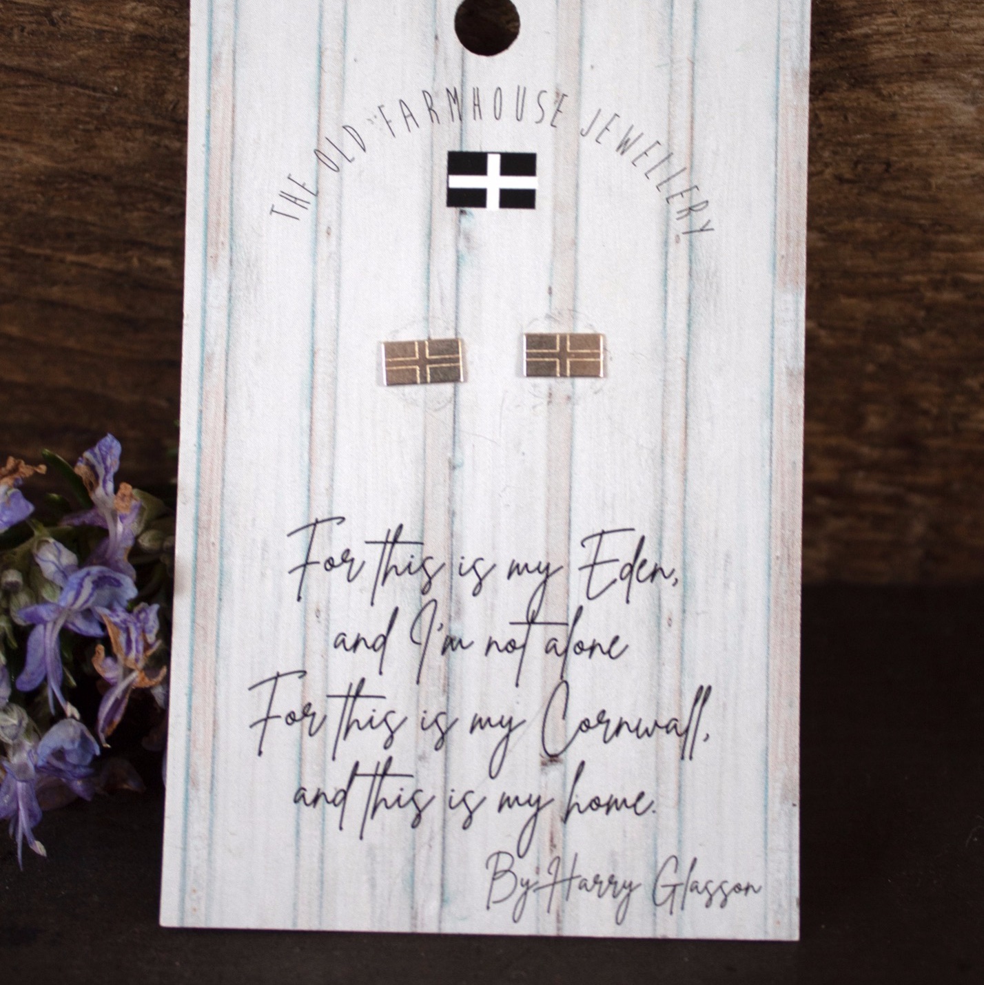 Cornwall My Home Cornish Flag Mini Studs