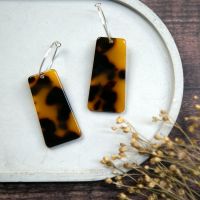 Acrylic Rectangle Hoop Earrings