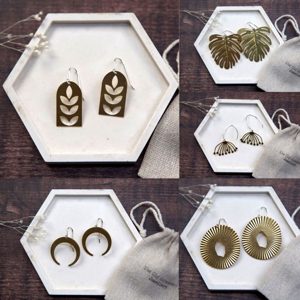 Large Brass Earrings