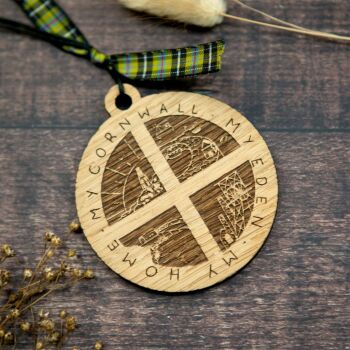 'Cornwall My Home' Wooden Decoration