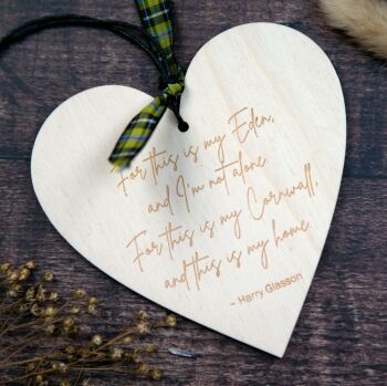 Cornwall My Home - Wooden Heart