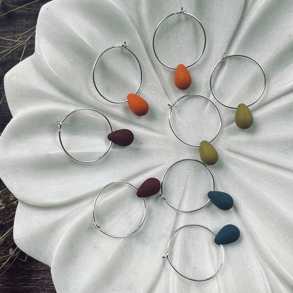 Christmas Market - Teardrop Hoops