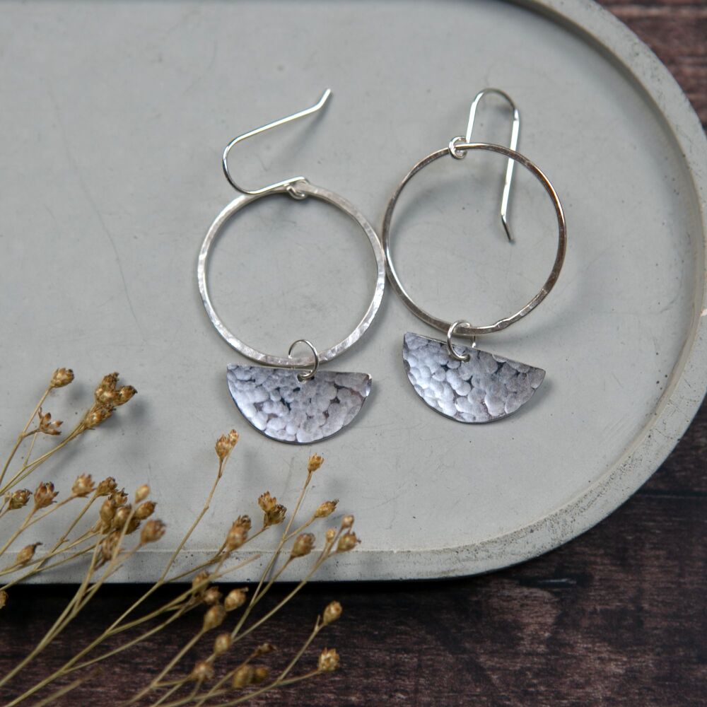 Medium Hoop Charm Earrings