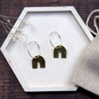 Medium Brass Arch Earrings
