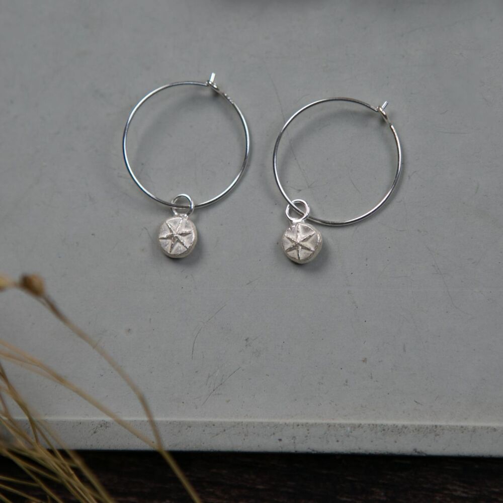 Recycled Pebble Hoops