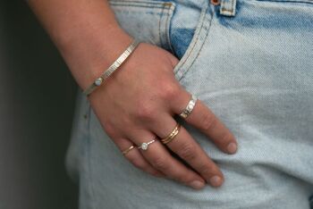 Rockpool Recycled Pebble Hand Stamped Ring