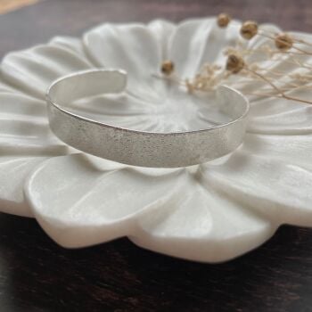 Rutilated Silver Cuff Bangle