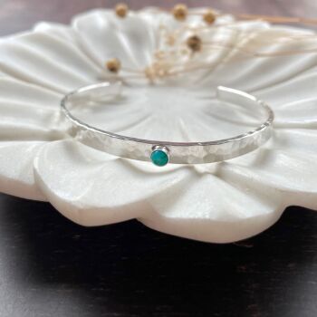 Birthstone Cuff Bangle