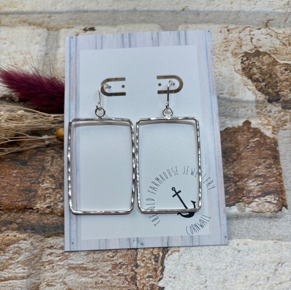 Rectangle Wire Shapes on Earring Hooks