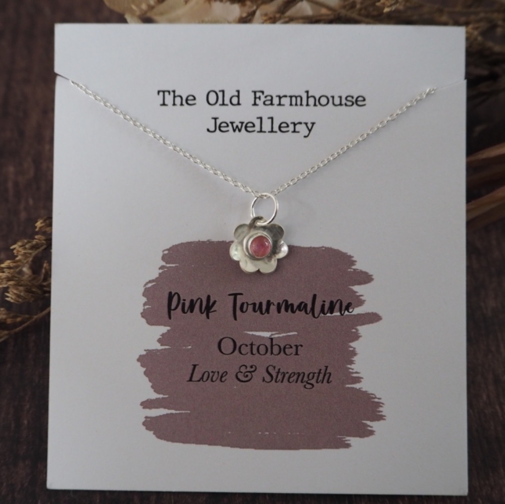 Birthstone Flower Necklace