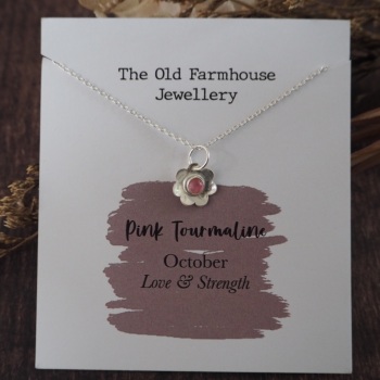 Birthstone Flower Necklace