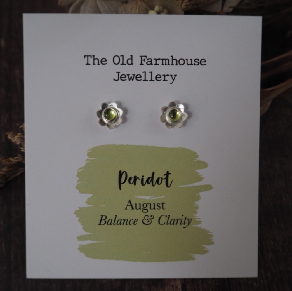 Birthstone Flower Studs
