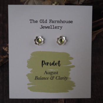 Birthstone Flower Studs