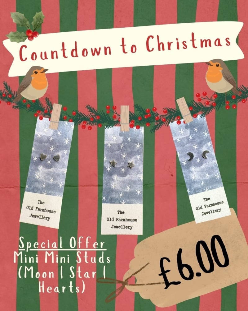 Countdown to Christmas - Tiny Mini Studs