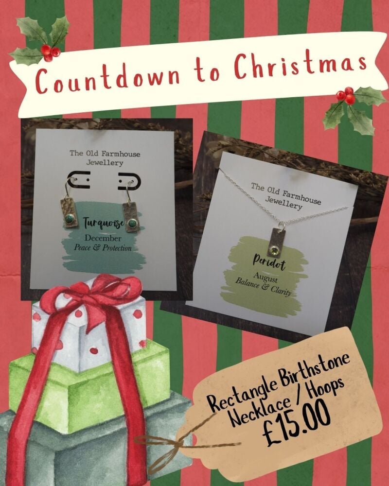 Countdown to Christmas Birthstone Rectangle