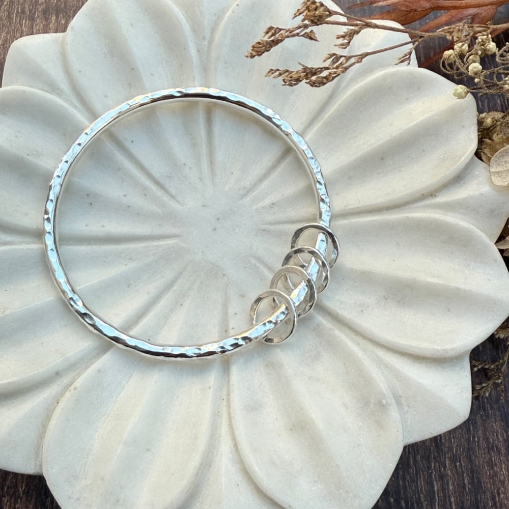 Keepsake Decade Bangle – Sterling Silver Birthday Gift