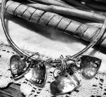 Personalised Heart Bangle 