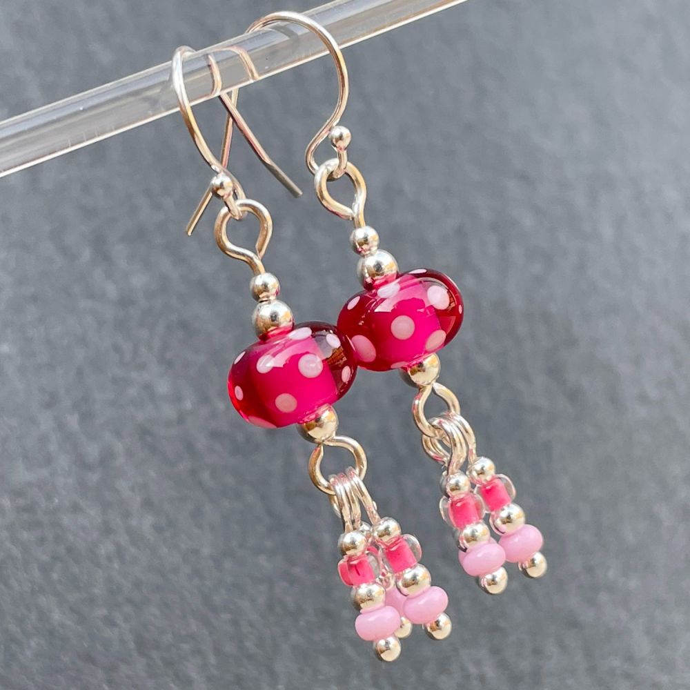 'Pink Spotties' Earrings