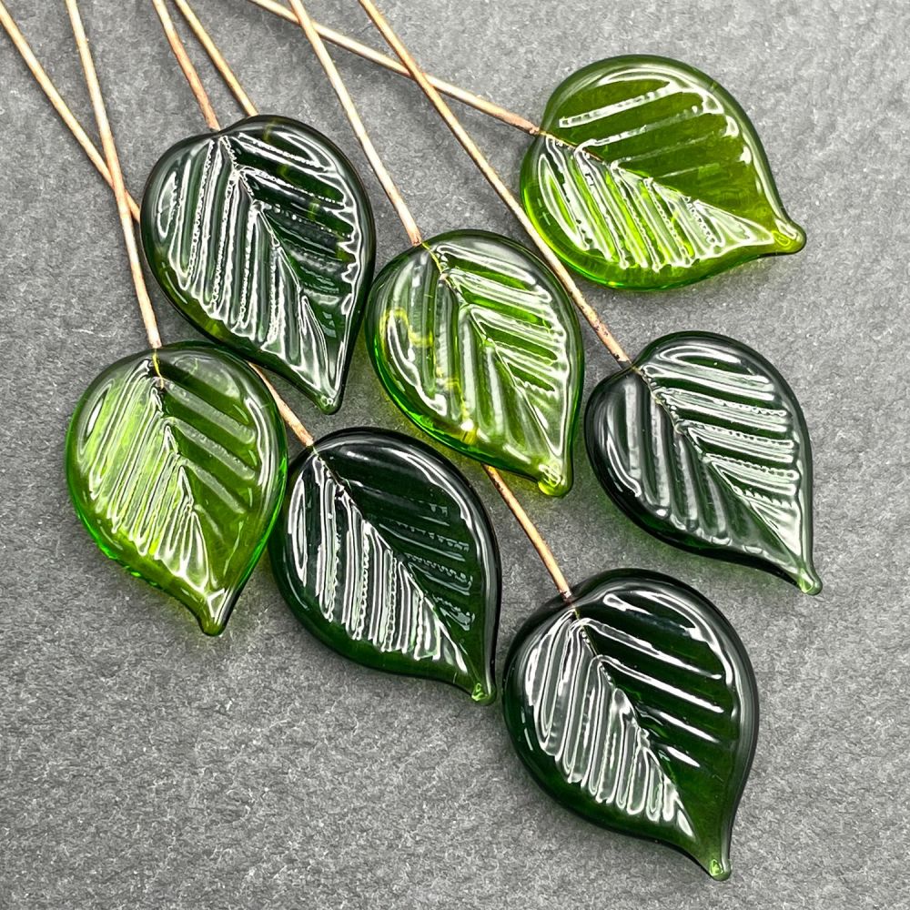 Leaf Headpins - Green Mix