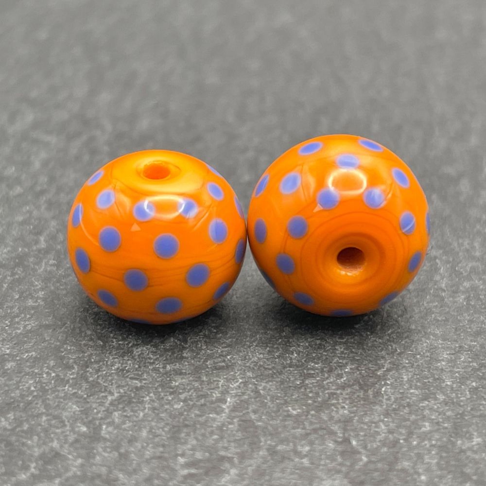 'Just Polka Dots' Pair - Orange & Blue