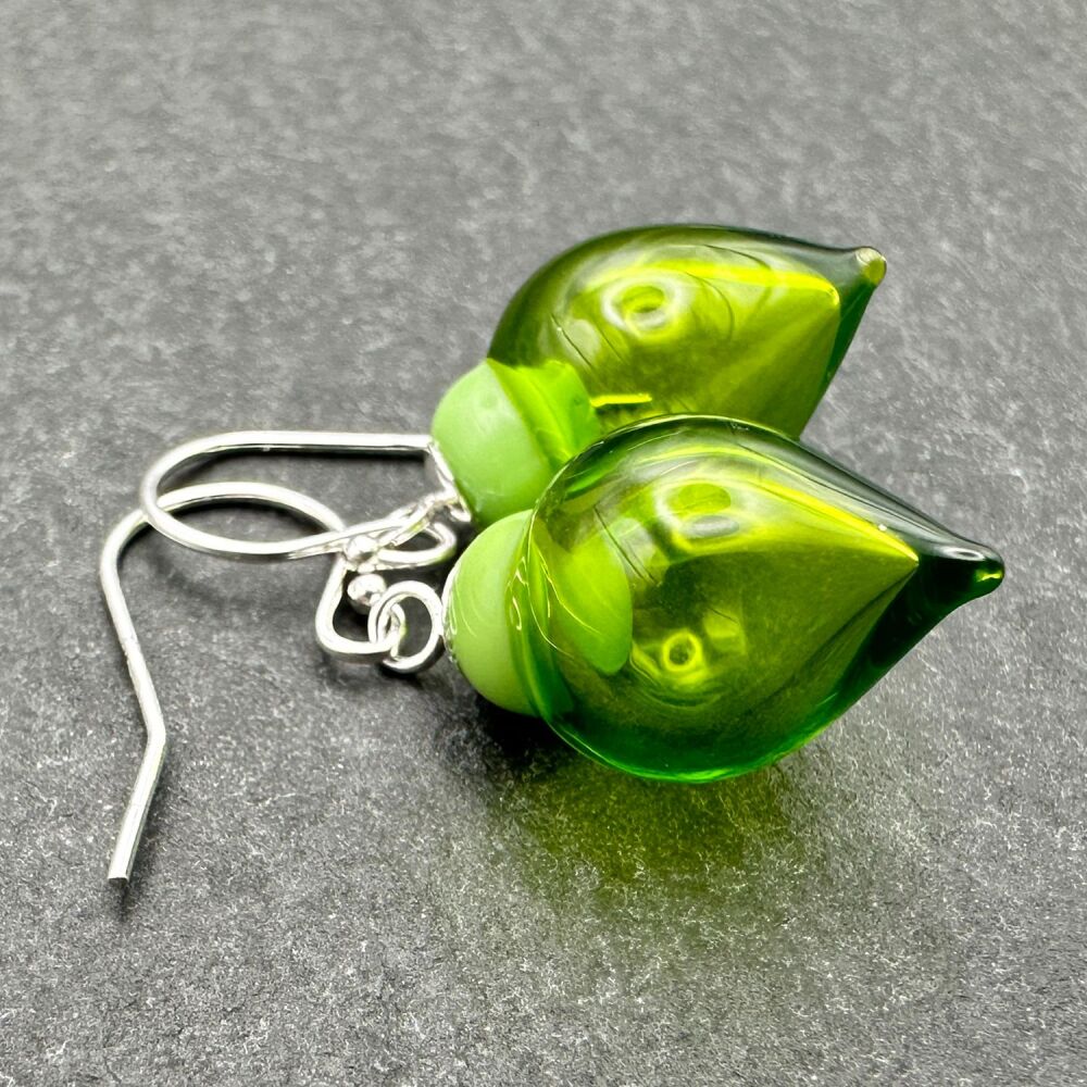 'Lime' Hollow Drop Earrings