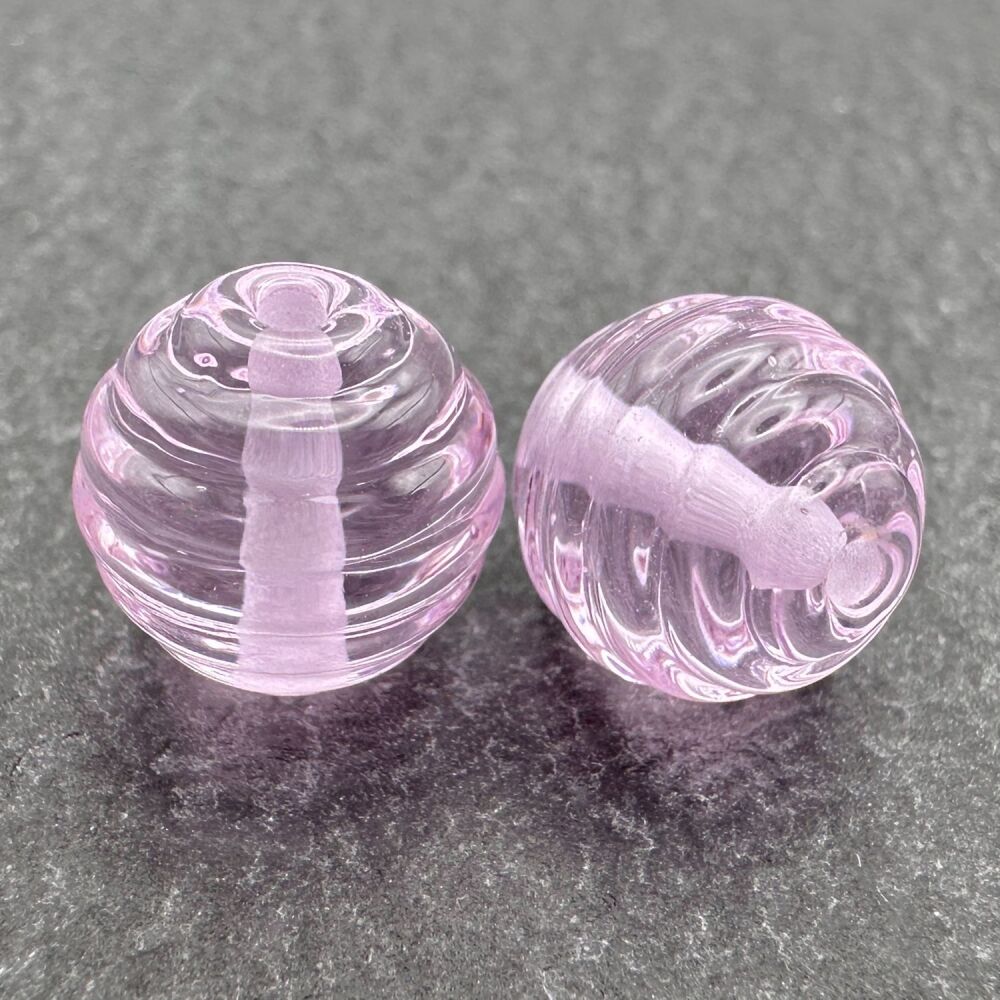 Ribbed Rounds Pair - Pale Pink