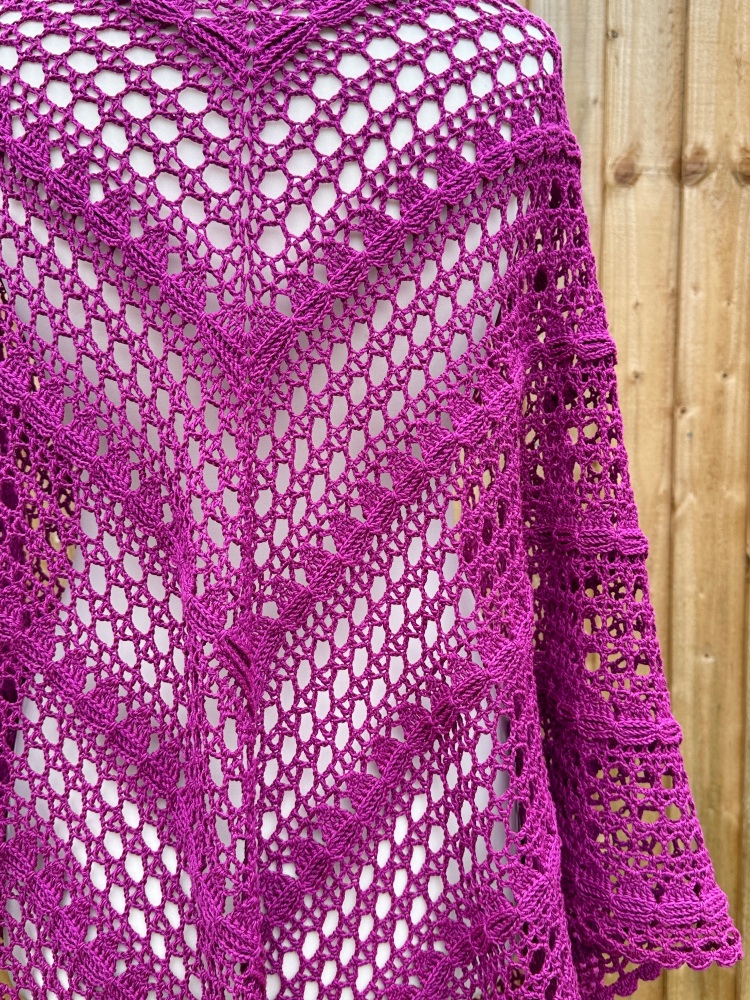 Crochet Shawl - Magenta