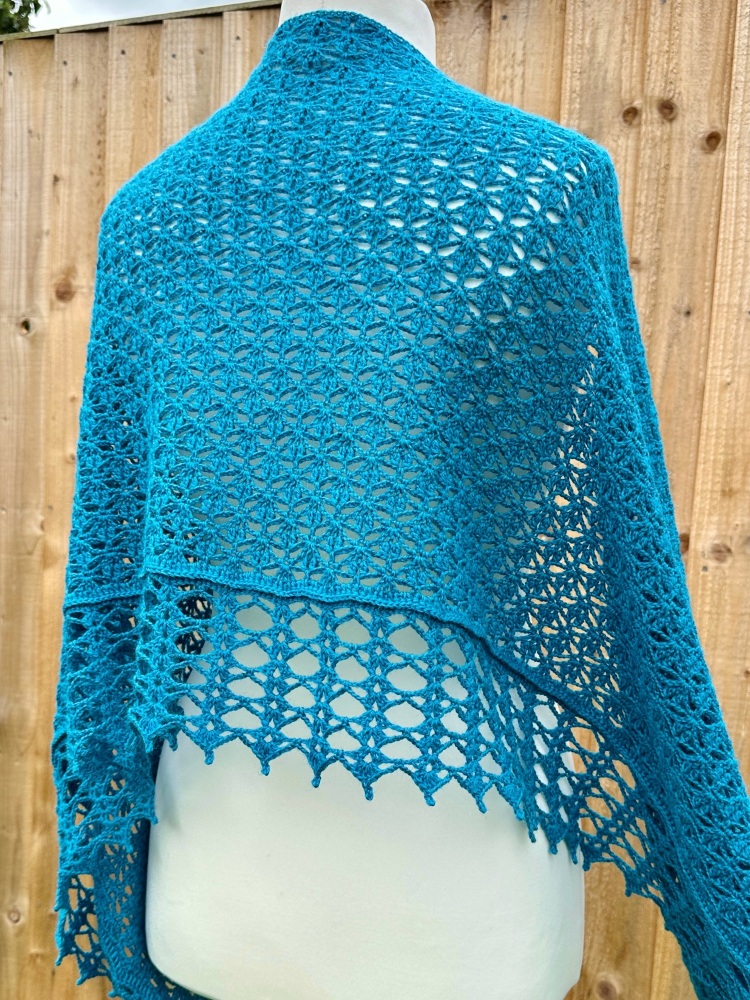 Crochet Shawl - Dark Turquoise