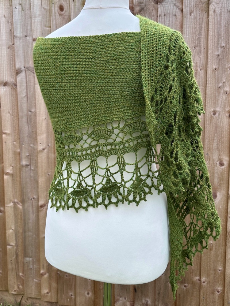 Crochet Shawl - Grass Green