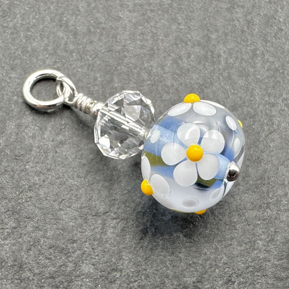 'Light Sapphire' Ditsybead Pendant