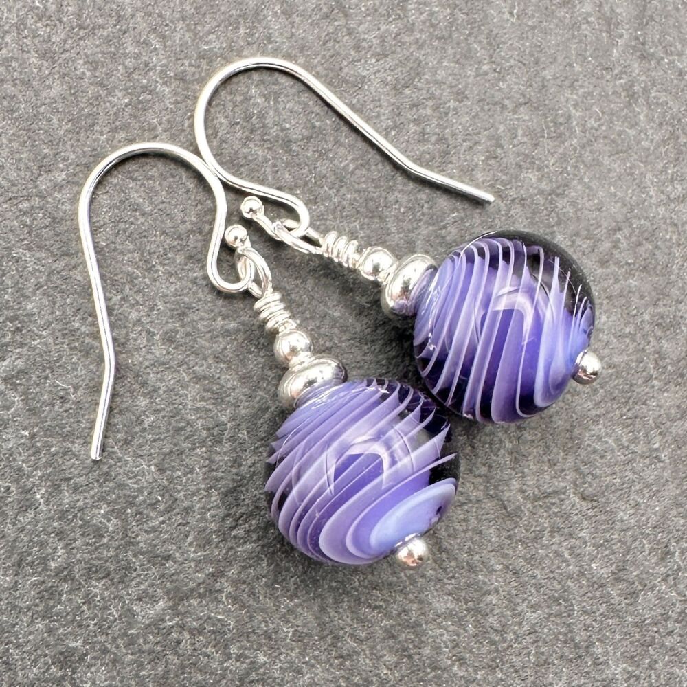 'Blueberry' Vortex Earrings