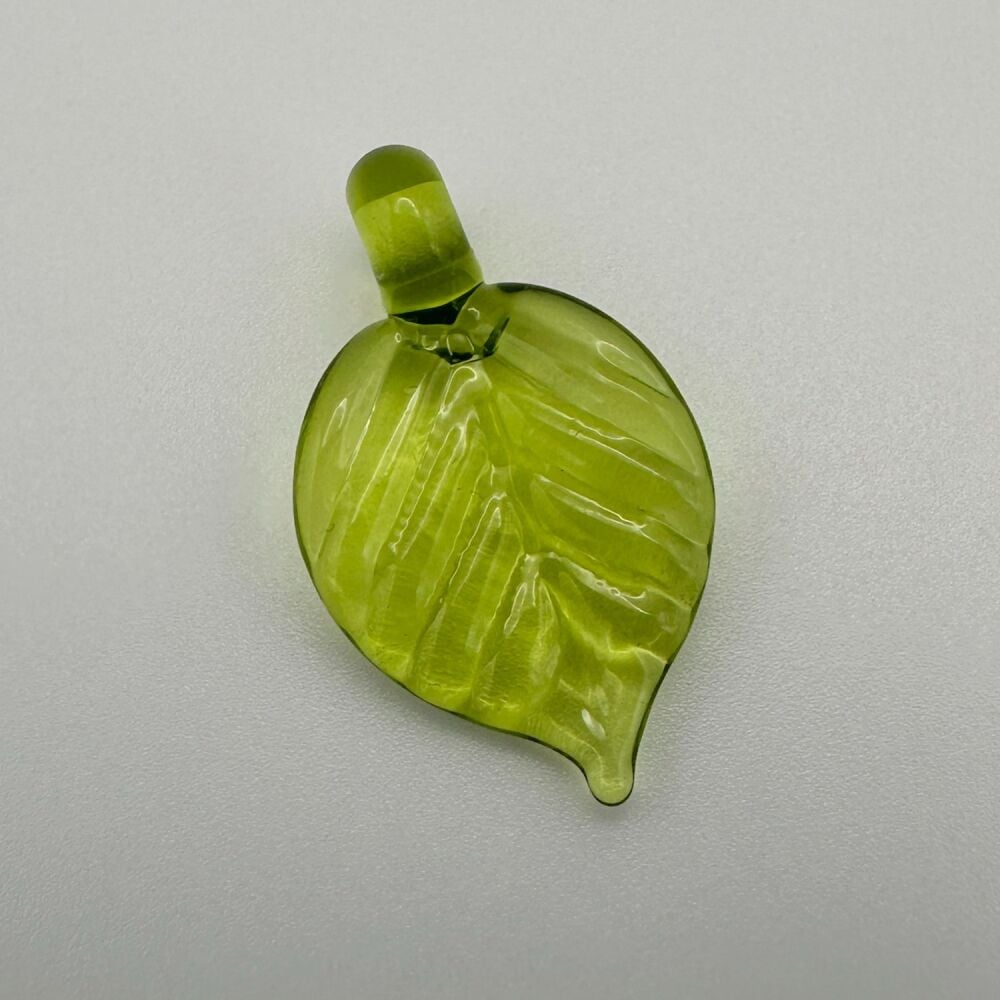 Little Leaf Bead - Yellow-Olive Green