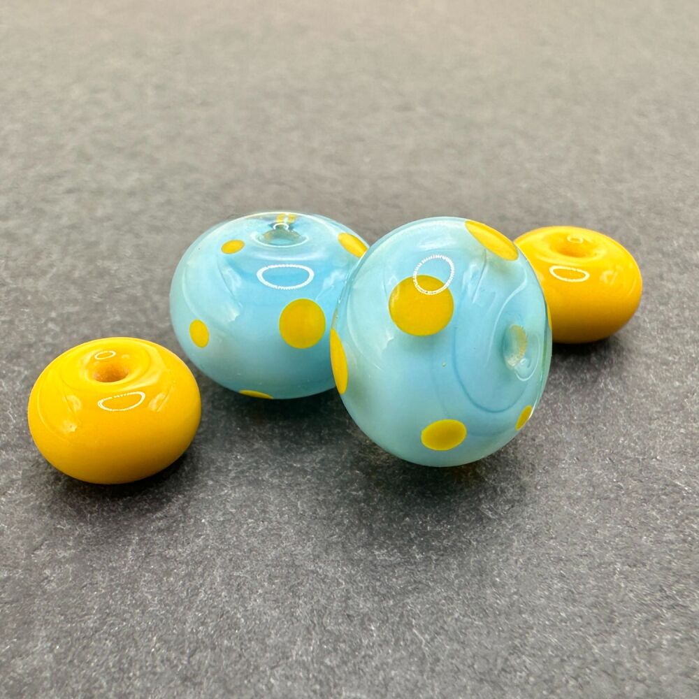 Spotties Pair - Sky Blue & Yellow