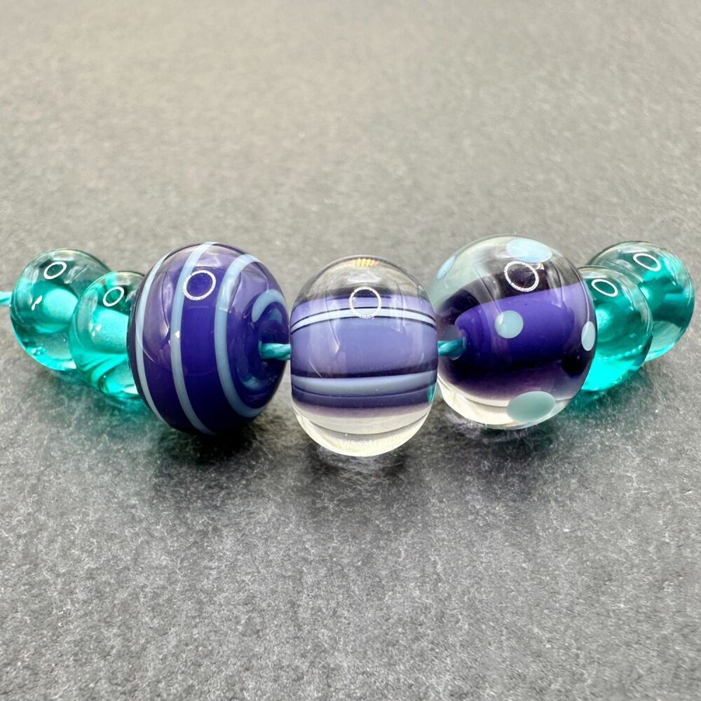 Violet & Turquoise Trio