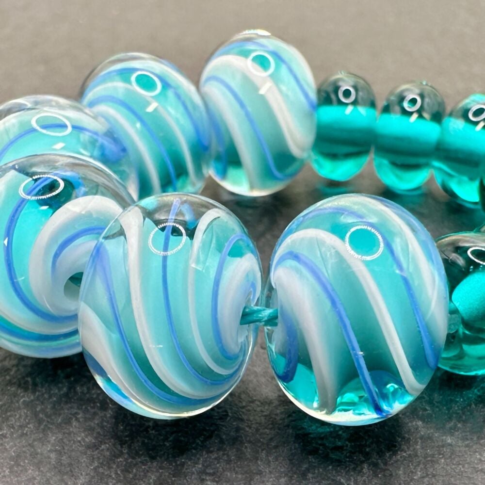 'Whirly-Go-Rounds' - Teal & Blue