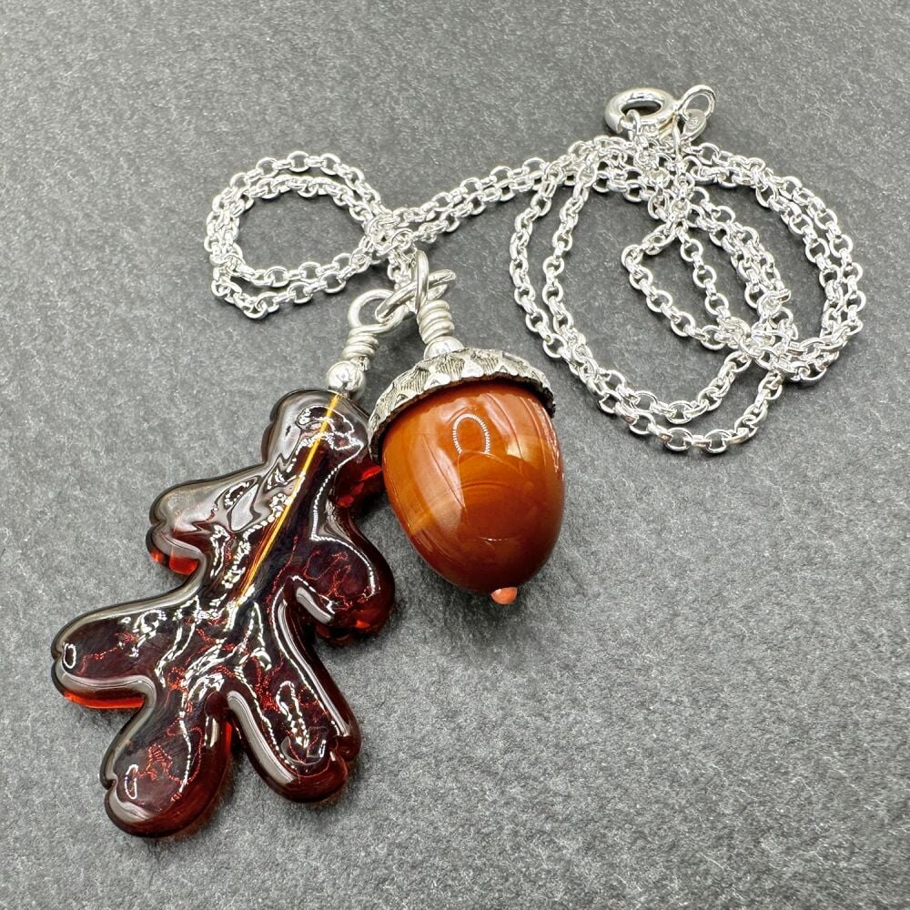 'Acorn & Oak Leaf' Necklace