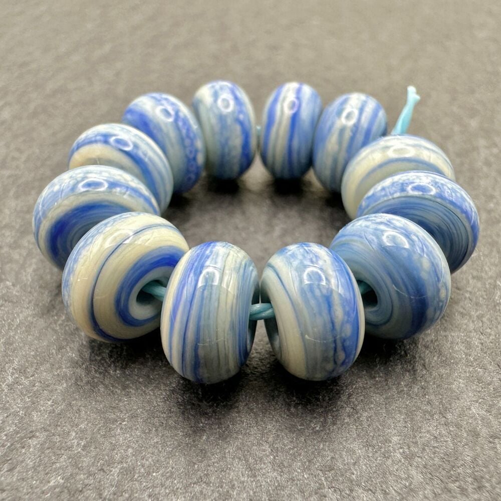 Spacer Beads - Ivory Lapis Medium 292
