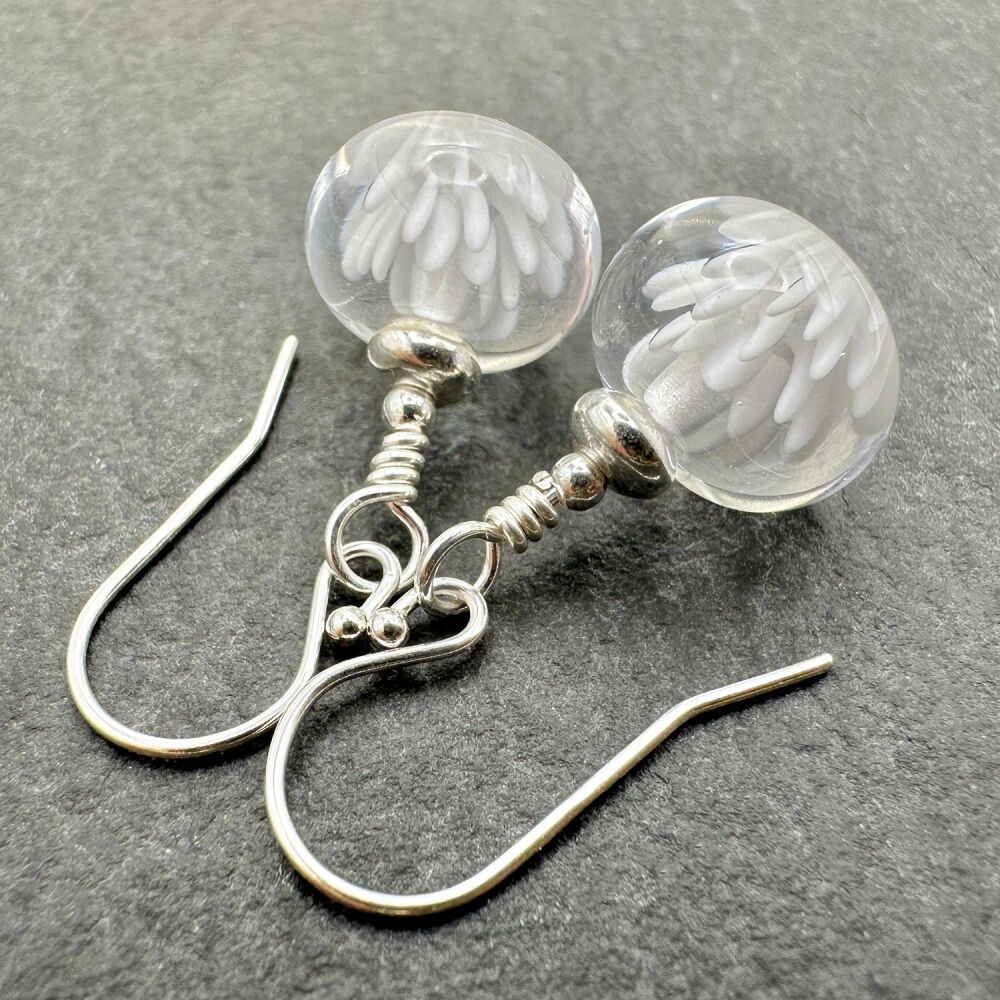 'Anemone' Earrings - White