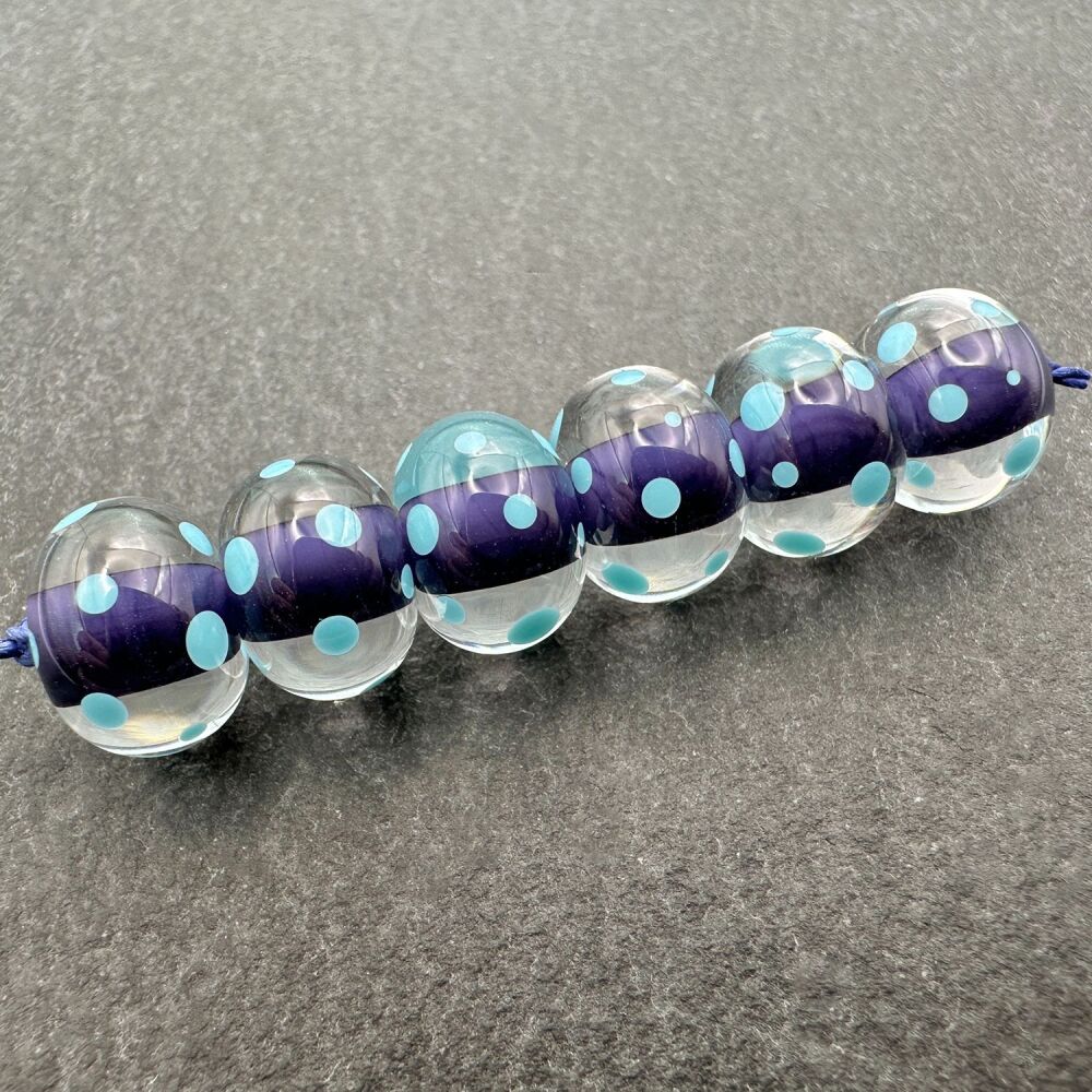 'Spotties' - Indigo & Light Turquoise