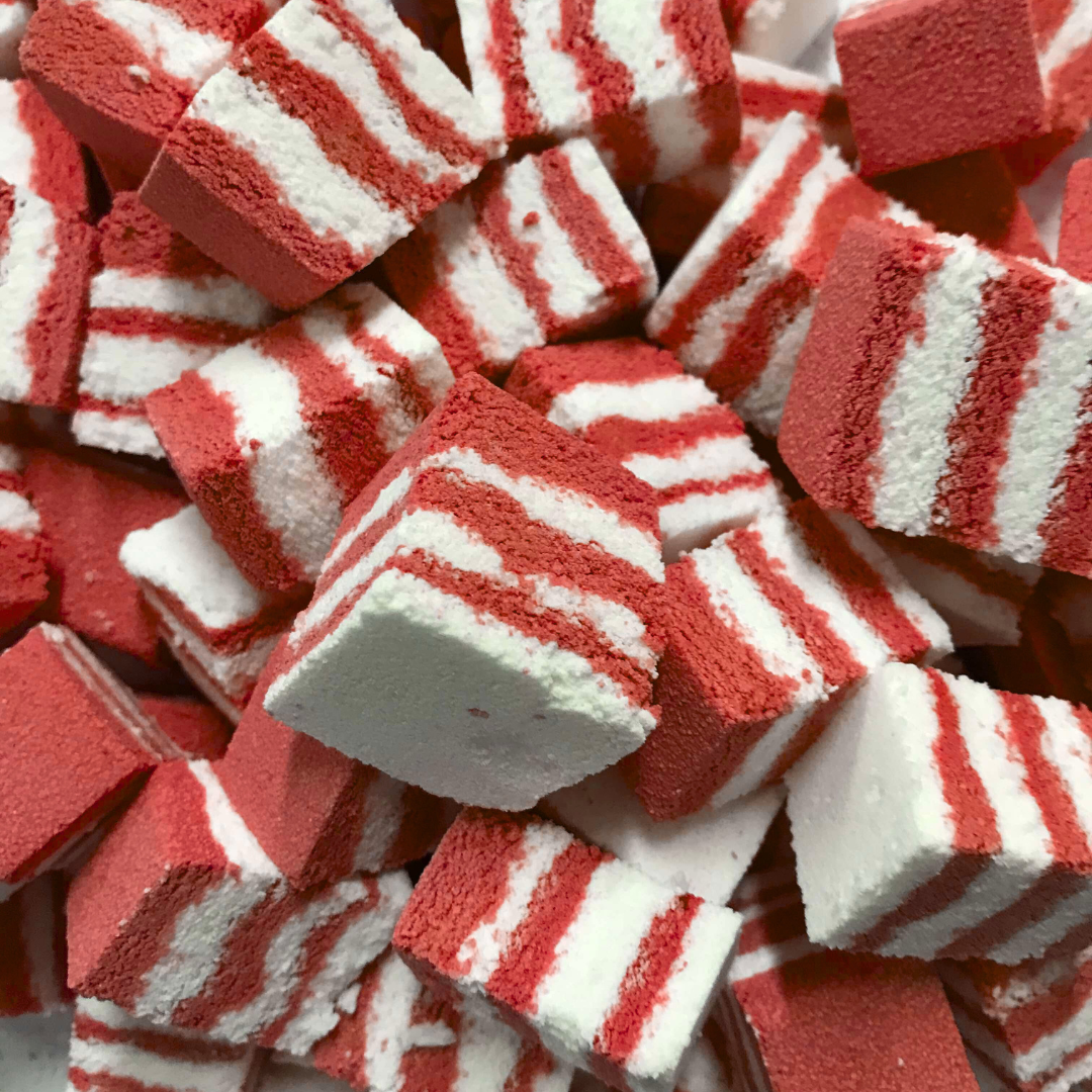 Candy Cane Bath Rocks - 150g Bag