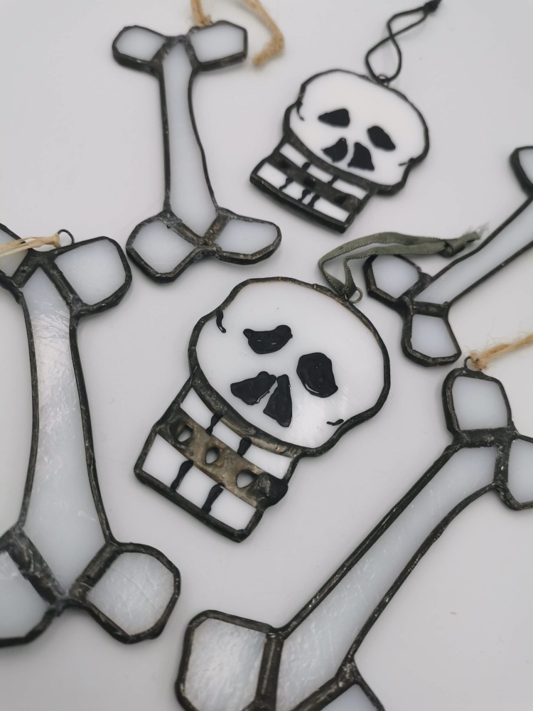 Copper foiled Skulls and Bones