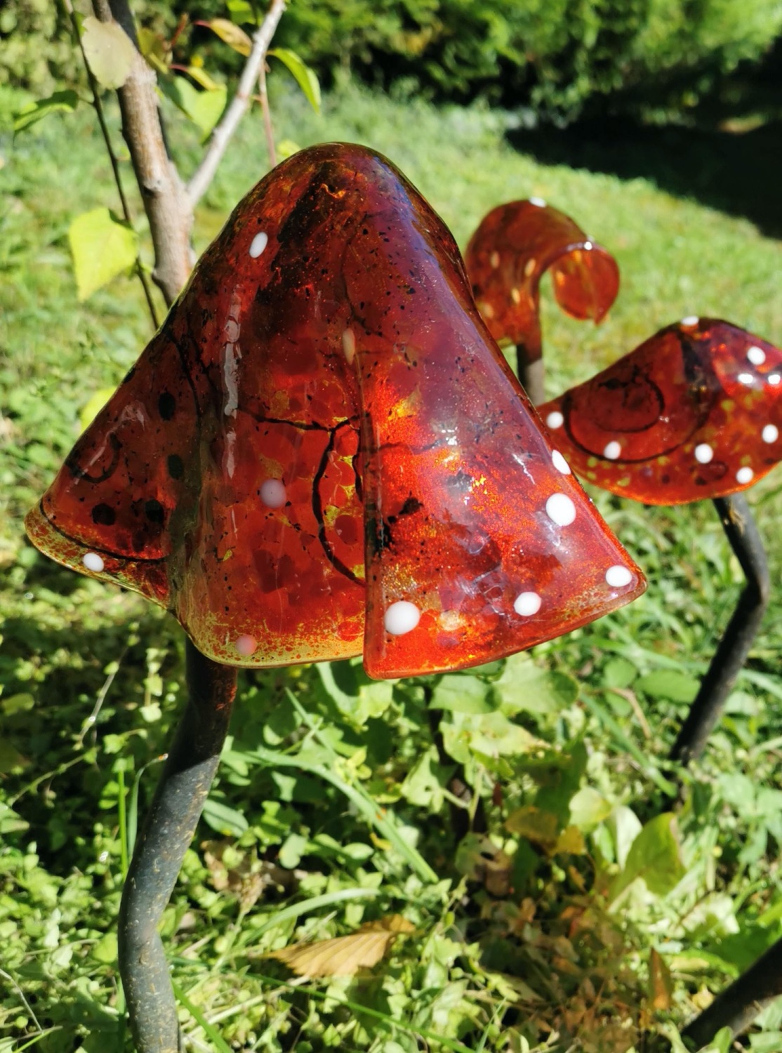 Garden Toadstools - Red
