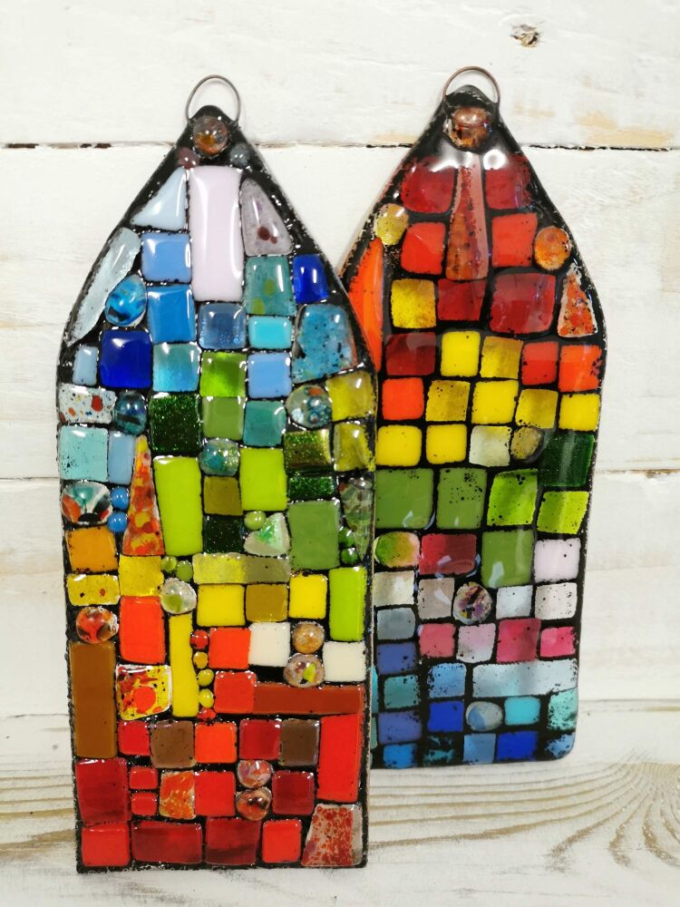 make your own glass fusion "stained glass window"