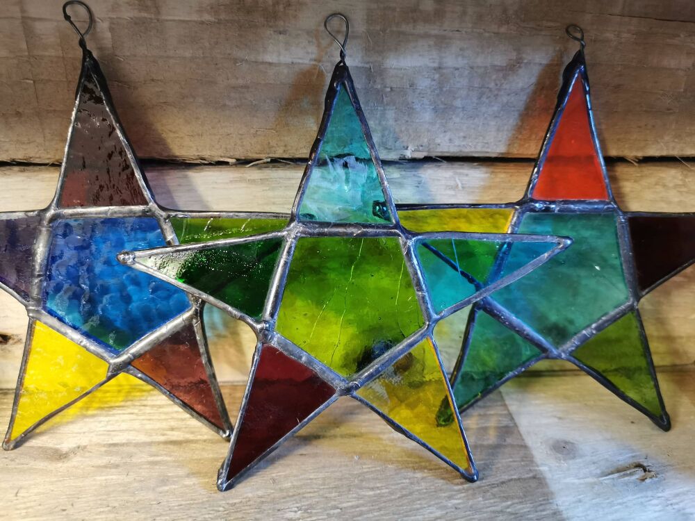 Copper foiled stars (large)