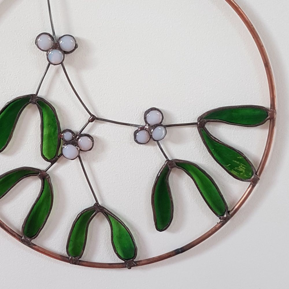 Stained glass mistletoe