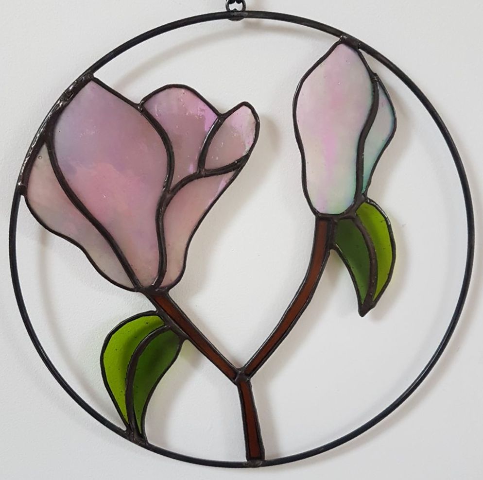 Stained glass Magnolia Hoop