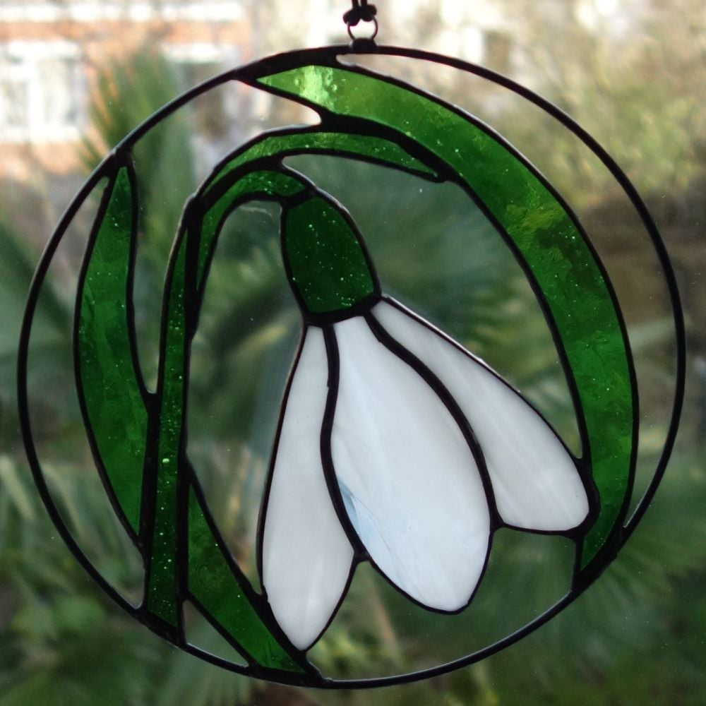 Stained glass Snowdrop Hoop