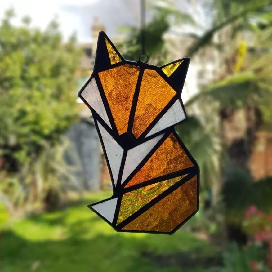Stained glass fox