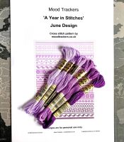June 'A Year in Stitches' Cross stitch pattern by Mood trackers