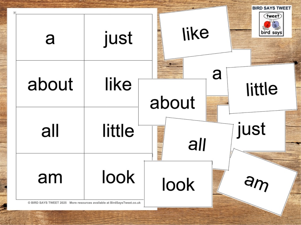 Sight flash cards with 3 games  SET 1: first 50 words - PDF Digital Download